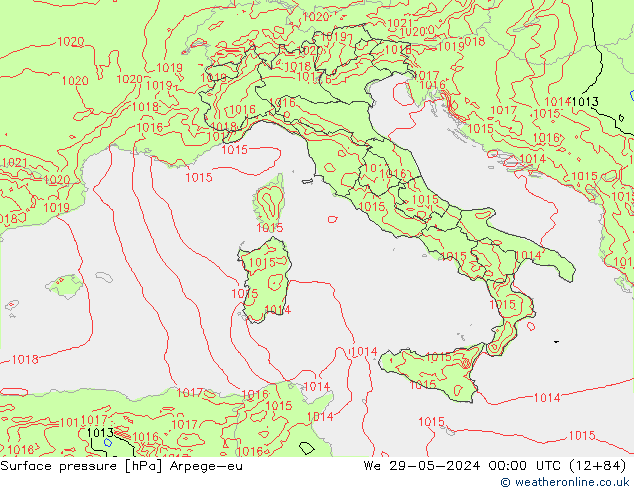 Surface pressure Arpege-eu We 29.05.2024 00 UTC