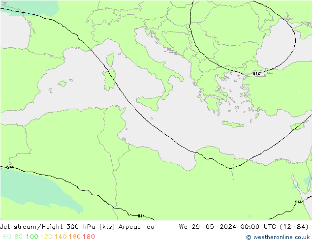 Jet stream/Height 300 hPa Arpege-eu We 29.05.2024 00 UTC