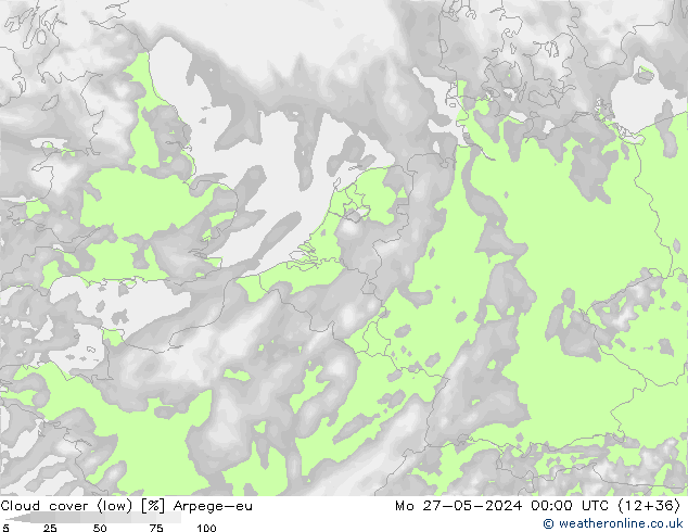 Bulutlar (düşük) Arpege-eu Pzt 27.05.2024 00 UTC