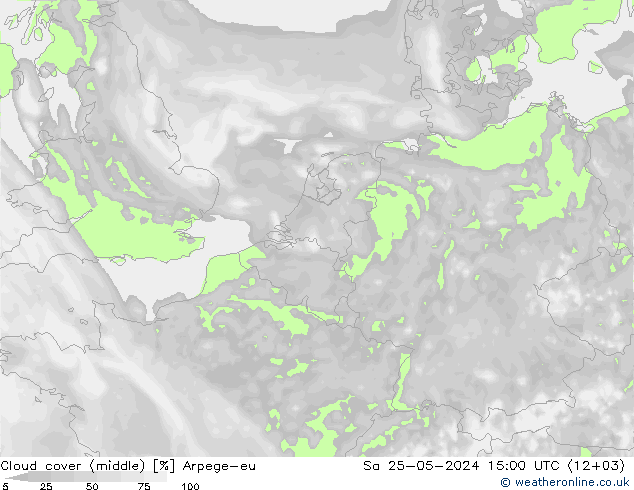 nuvens (médio) Arpege-eu Sáb 25.05.2024 15 UTC