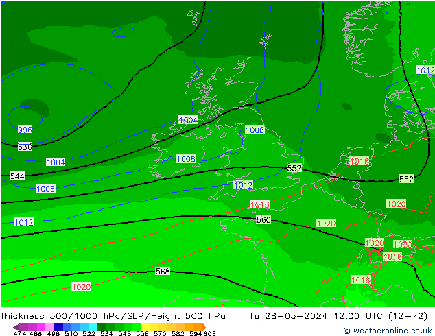 Thck 500-1000гПа Arpege-eu вт 28.05.2024 12 UTC