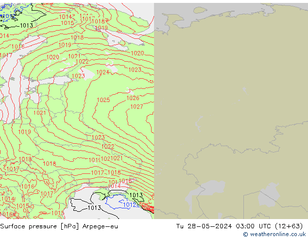 Luchtdruk (Grond) Arpege-eu di 28.05.2024 03 UTC