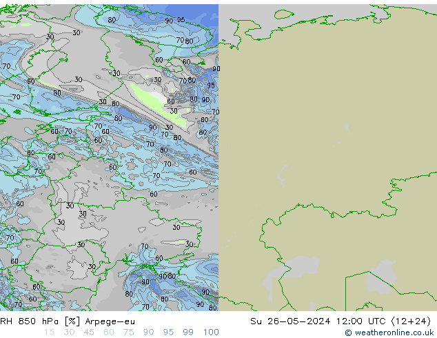 RV 850 hPa Arpege-eu zo 26.05.2024 12 UTC