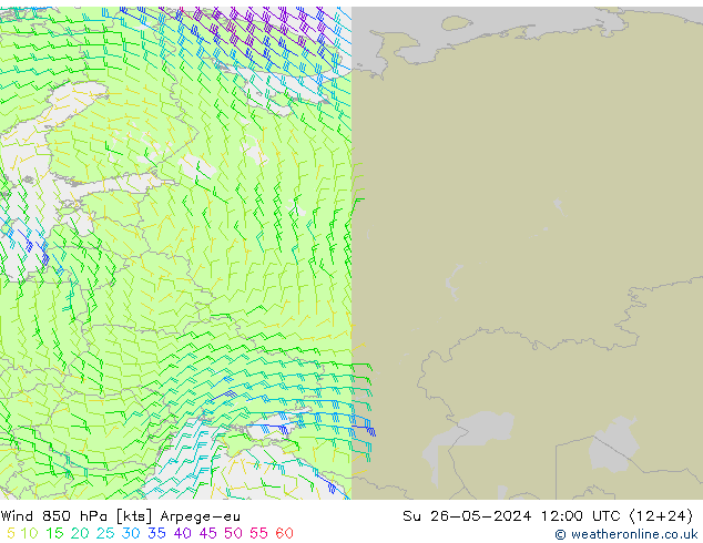  850 hPa Arpege-eu  26.05.2024 12 UTC