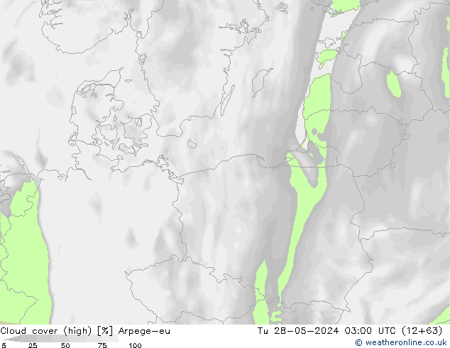 Nuages (élevé) Arpege-eu mar 28.05.2024 03 UTC