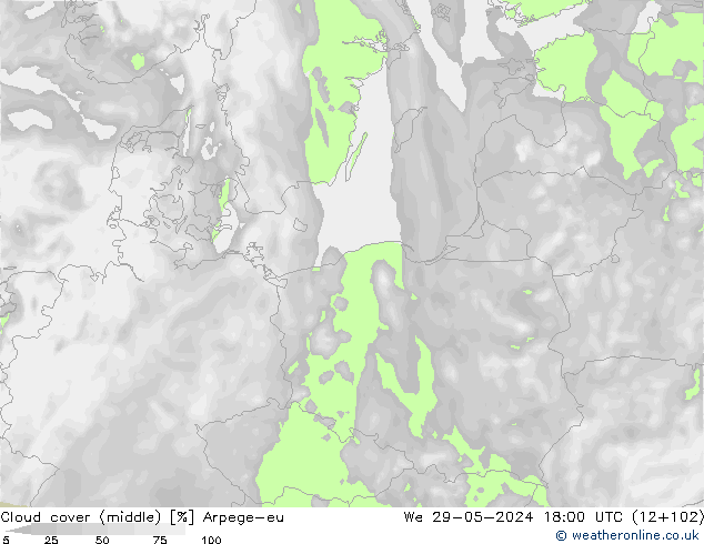 zachmurzenie (środk.) Arpege-eu śro. 29.05.2024 18 UTC