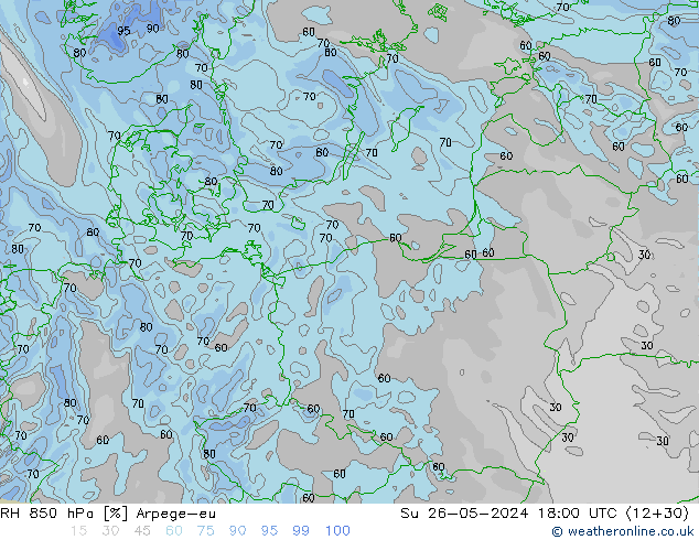 RV 850 hPa Arpege-eu zo 26.05.2024 18 UTC