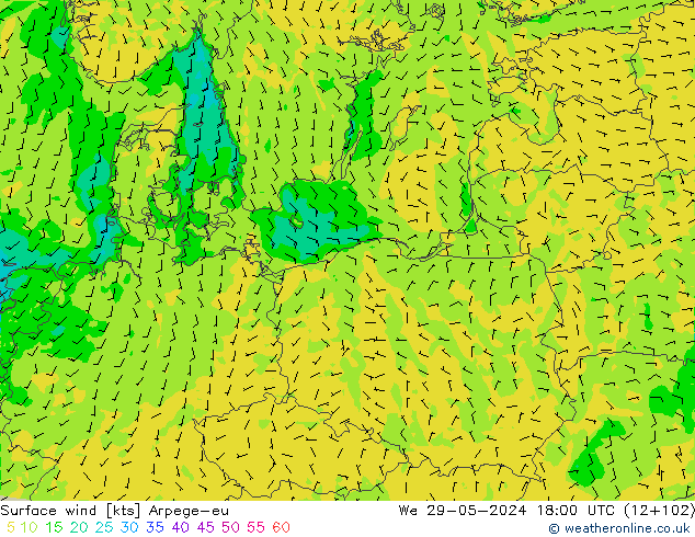  10 m Arpege-eu  29.05.2024 18 UTC