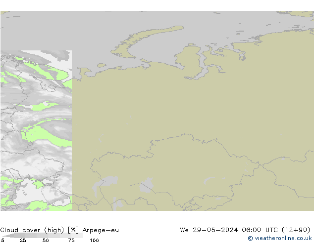 Nubes altas Arpege-eu mié 29.05.2024 06 UTC