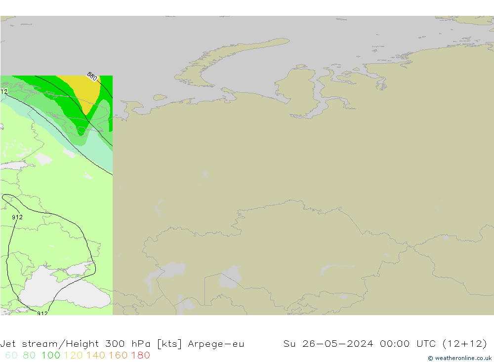 Jet Akımları Arpege-eu Paz 26.05.2024 00 UTC