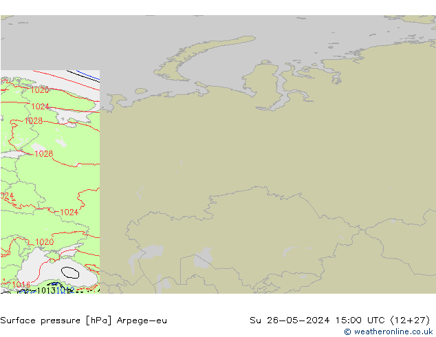 Yer basıncı Arpege-eu Paz 26.05.2024 15 UTC