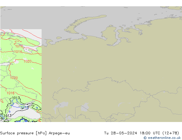 pressão do solo Arpege-eu Ter 28.05.2024 18 UTC