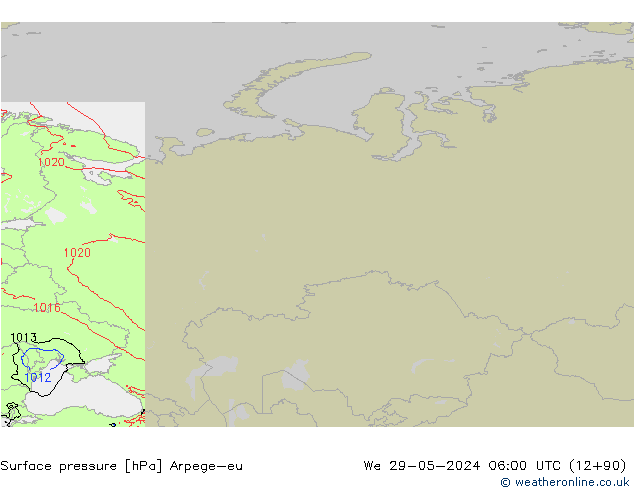 Yer basıncı Arpege-eu Çar 29.05.2024 06 UTC