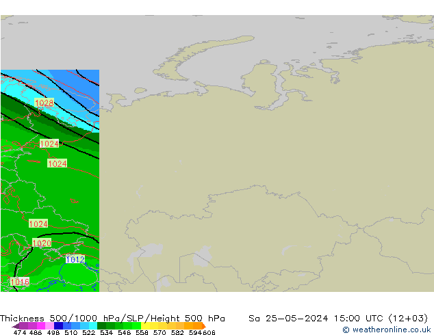 Thck 500-1000hPa Arpege-eu Sáb 25.05.2024 15 UTC