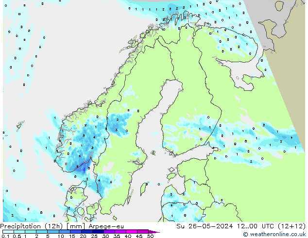 Nied. akkumuliert (12Std) Arpege-eu So 26.05.2024 00 UTC