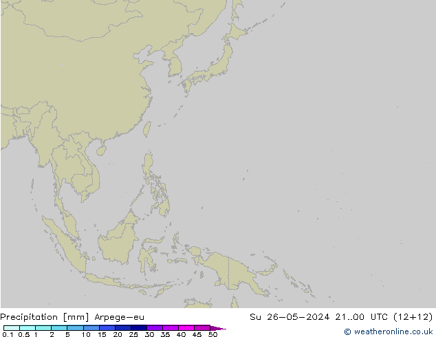 Precipitation Arpege-eu Su 26.05.2024 00 UTC