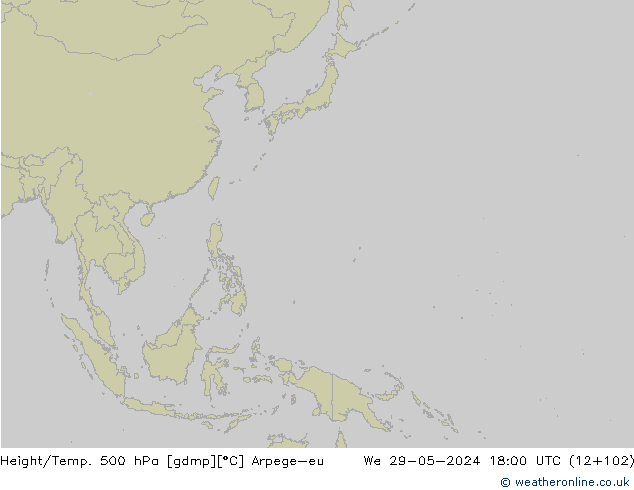 Height/Temp. 500 hPa Arpege-eu śro. 29.05.2024 18 UTC