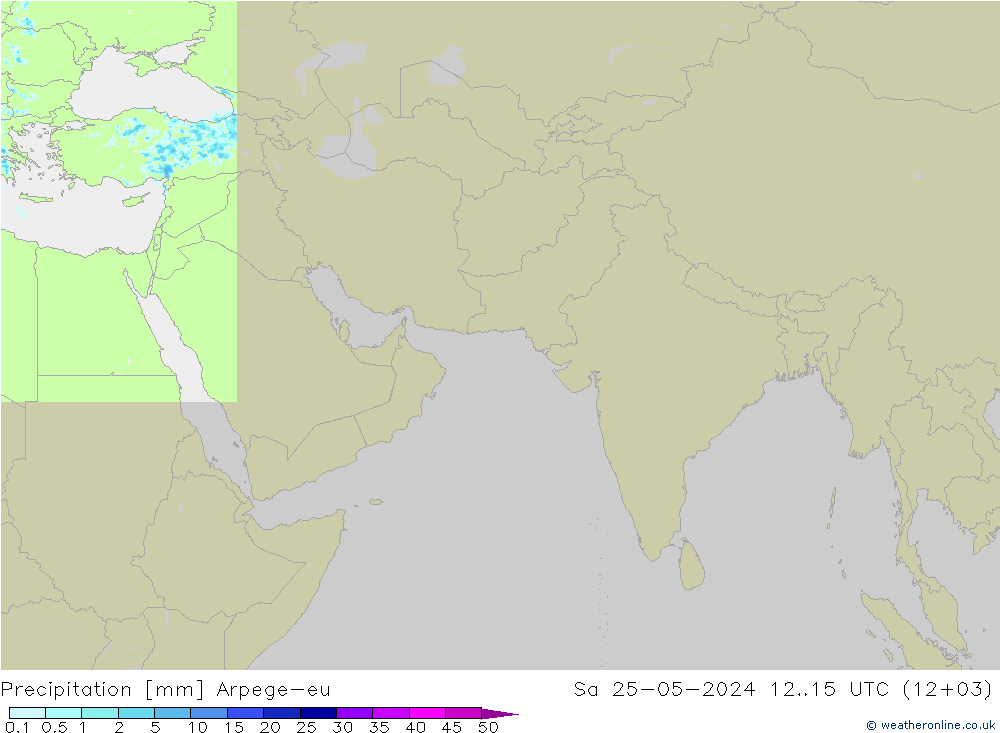 Precipitation Arpege-eu Sa 25.05.2024 15 UTC