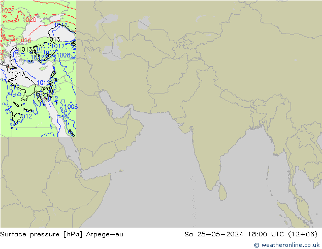 Surface pressure Arpege-eu Sa 25.05.2024 18 UTC