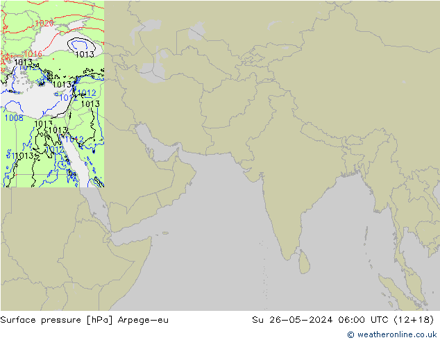 Surface pressure Arpege-eu Su 26.05.2024 06 UTC