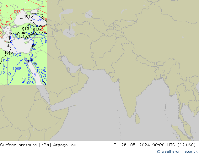 приземное давление Arpege-eu вт 28.05.2024 00 UTC