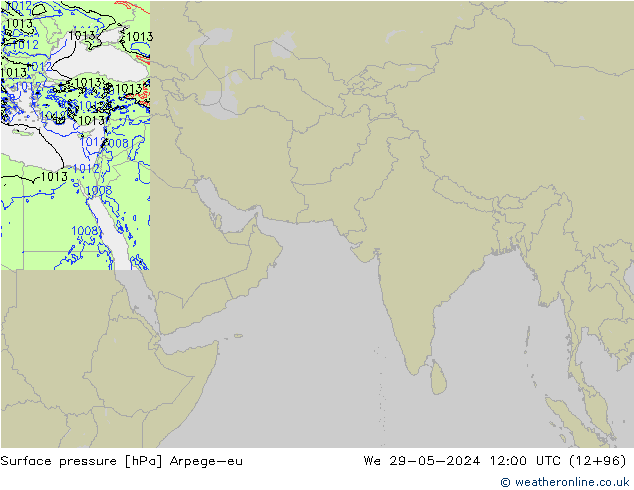 pression de l'air Arpege-eu mer 29.05.2024 12 UTC