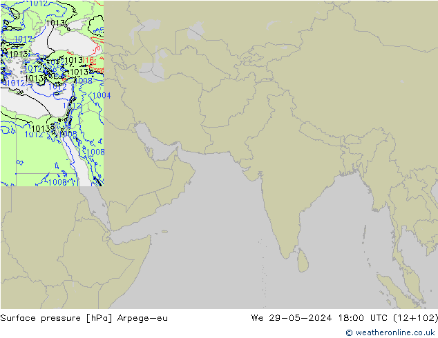 Yer basıncı Arpege-eu Çar 29.05.2024 18 UTC