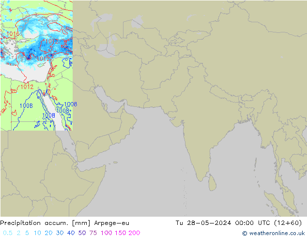 Precipitation accum. Arpege-eu вт 28.05.2024 00 UTC