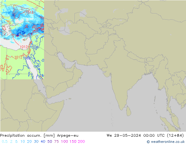 Precipitation accum. Arpege-eu We 29.05.2024 00 UTC