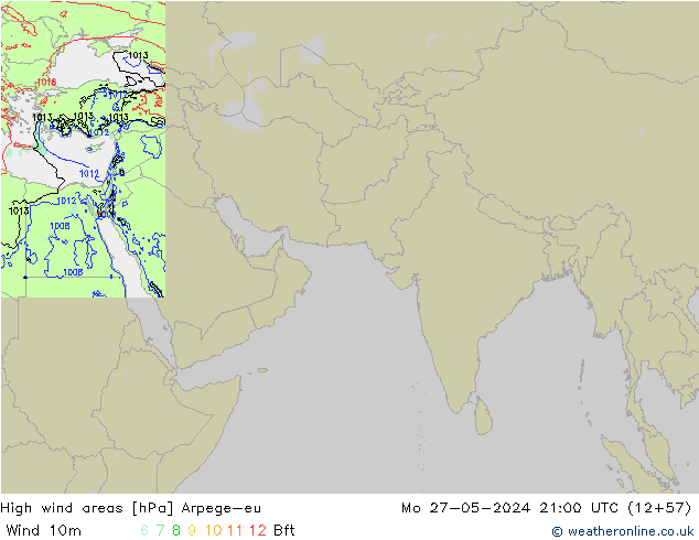 High wind areas Arpege-eu  27.05.2024 21 UTC
