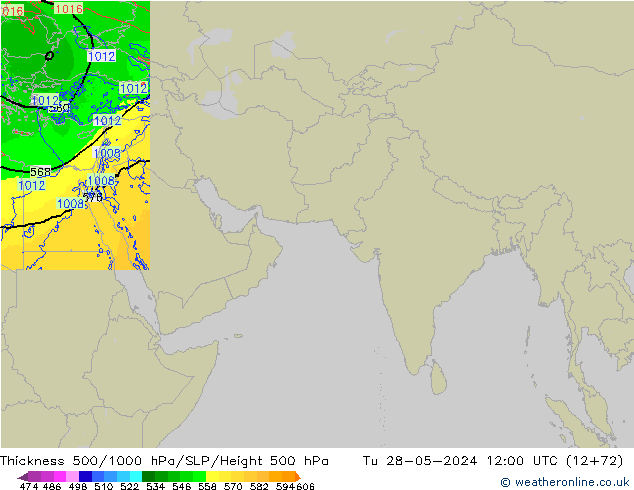 Thck 500-1000hPa Arpege-eu Tu 28.05.2024 12 UTC