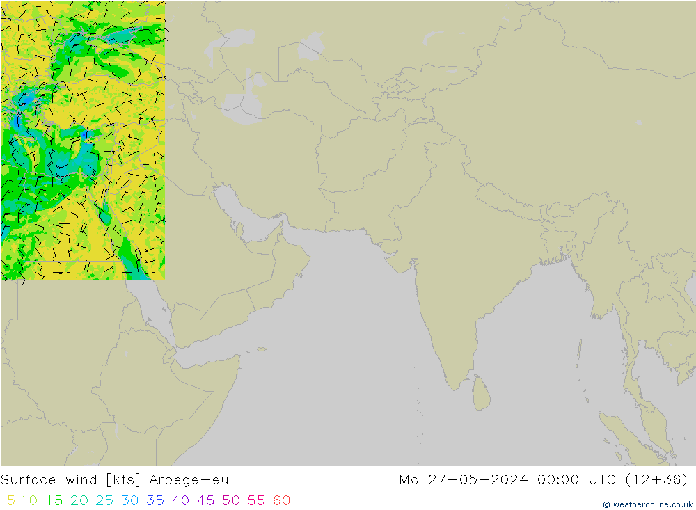 Rüzgar 10 m Arpege-eu Pzt 27.05.2024 00 UTC