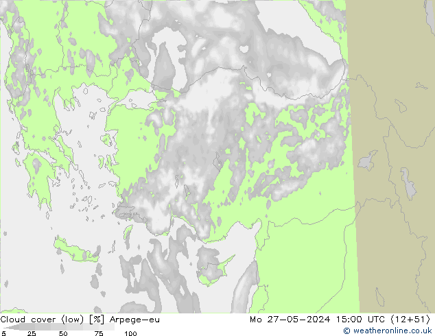 Nubi basse Arpege-eu lun 27.05.2024 15 UTC