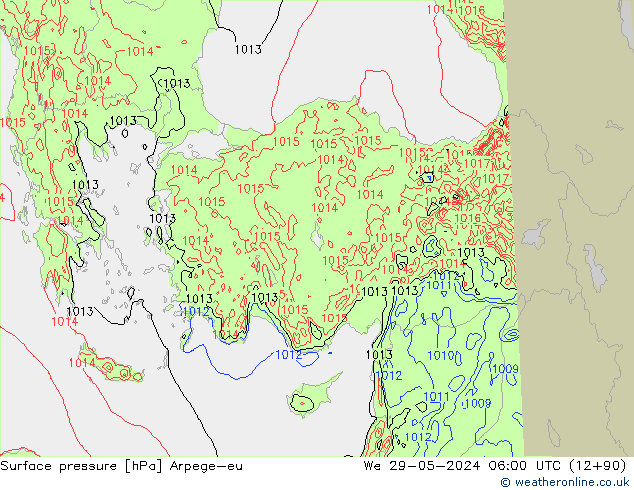 Yer basıncı Arpege-eu Çar 29.05.2024 06 UTC