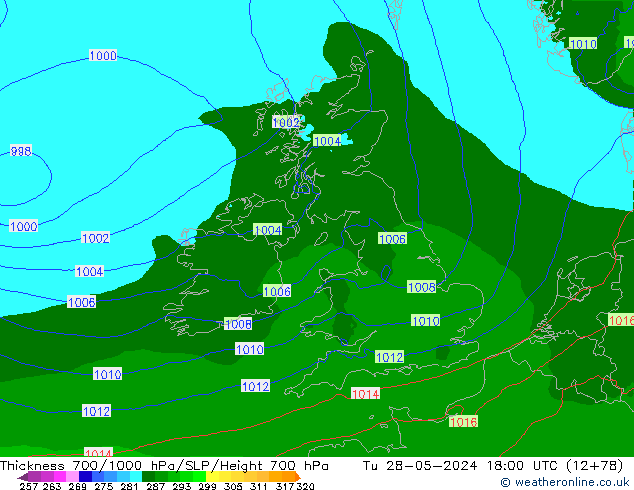 Dikte700-1000 hPa Arpege-eu di 28.05.2024 18 UTC