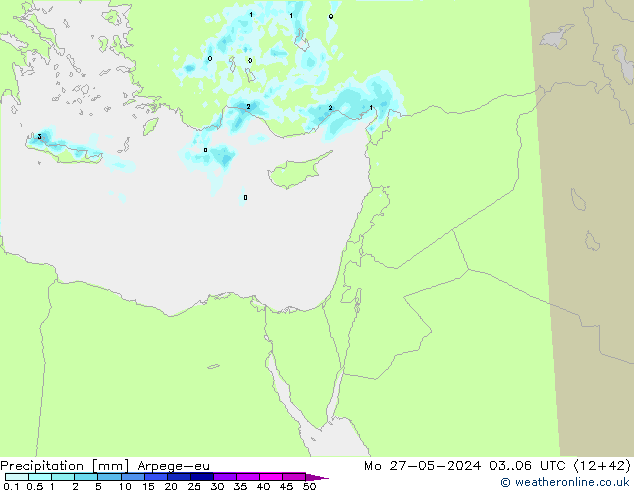 Precipitation Arpege-eu Mo 27.05.2024 06 UTC