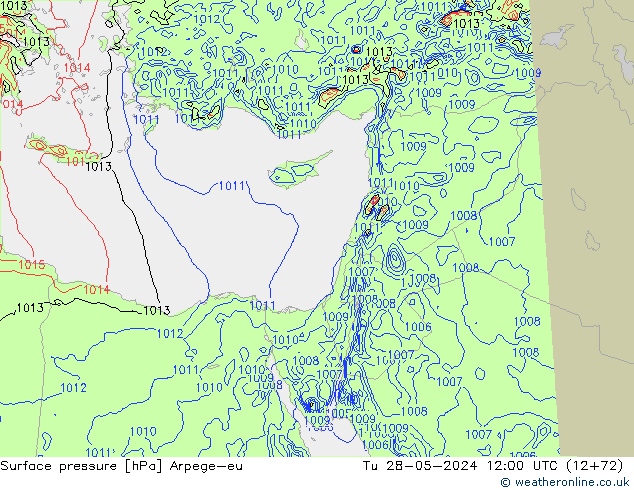 Yer basıncı Arpege-eu Sa 28.05.2024 12 UTC