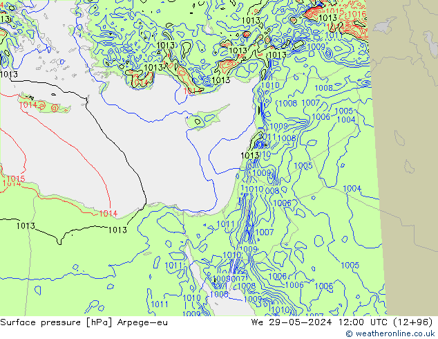 Surface pressure Arpege-eu We 29.05.2024 12 UTC