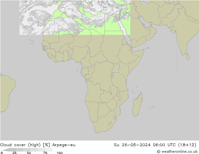 облака (средний) Arpege-eu Вс 26.05.2024 06 UTC