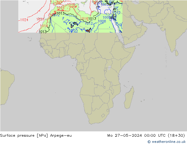 pression de l'air Arpege-eu lun 27.05.2024 00 UTC