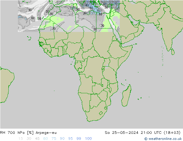 700 hPa Nispi Nem Arpege-eu Cts 25.05.2024 21 UTC