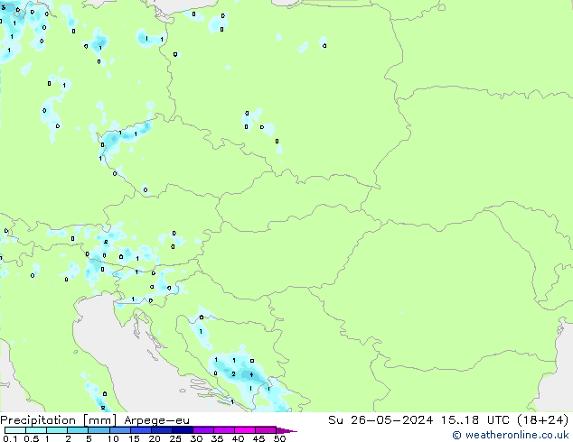 precipitação Arpege-eu Dom 26.05.2024 18 UTC