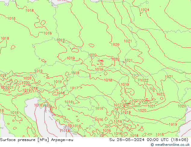 Luchtdruk (Grond) Arpege-eu zo 26.05.2024 00 UTC