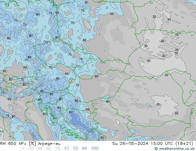 850 hPa Nispi Nem Arpege-eu Paz 26.05.2024 15 UTC