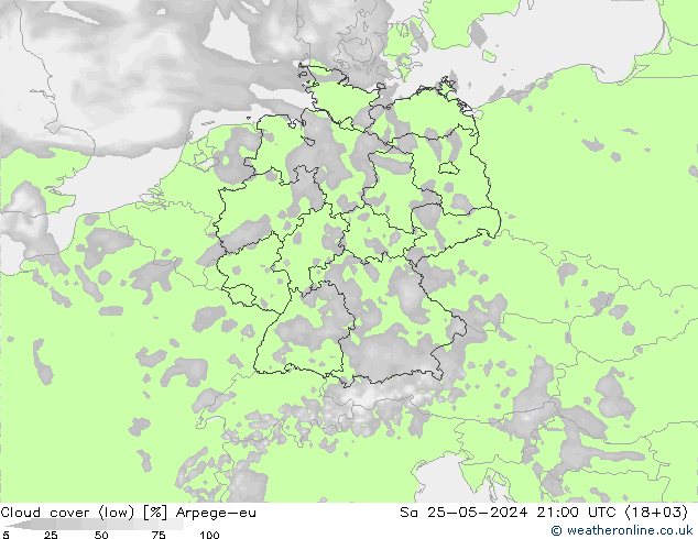 Wolken (tief) Arpege-eu Sa 25.05.2024 21 UTC