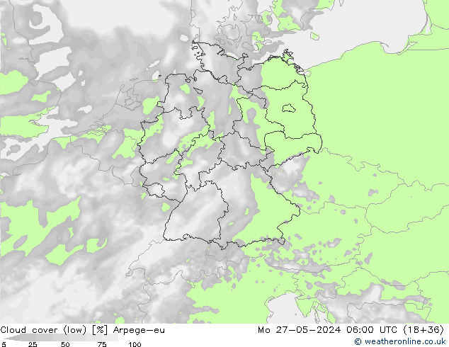 облака (низкий) Arpege-eu пн 27.05.2024 06 UTC