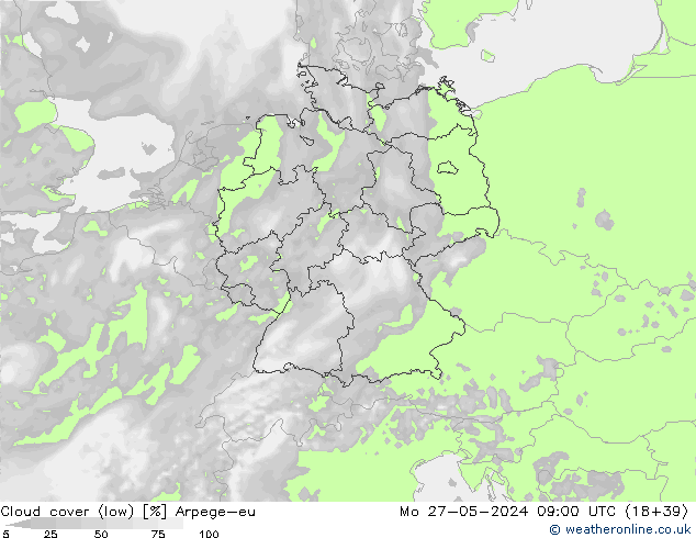 Wolken (tief) Arpege-eu Mo 27.05.2024 09 UTC