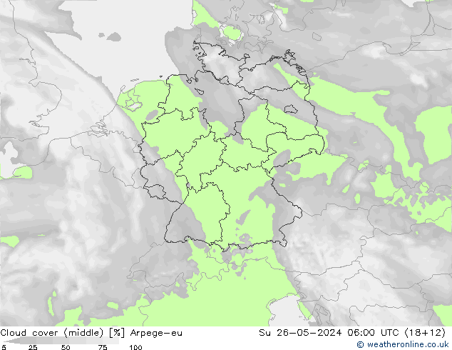 облака (средний) Arpege-eu Вс 26.05.2024 06 UTC