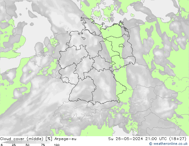 Nubes medias Arpege-eu dom 26.05.2024 21 UTC