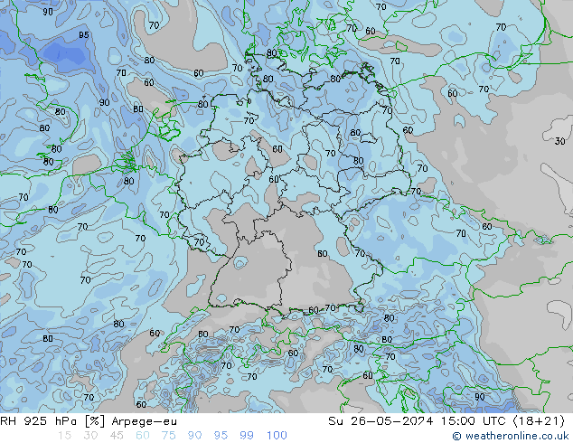RH 925 hPa Arpege-eu Su 26.05.2024 15 UTC